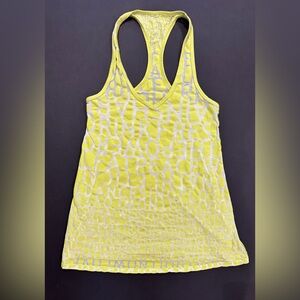 lululemon athletica Size 6 Manifesto Racerback Tank Yellow Burnout